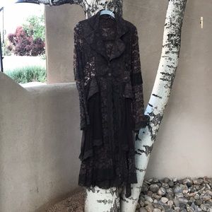 Hazel accented lace coat